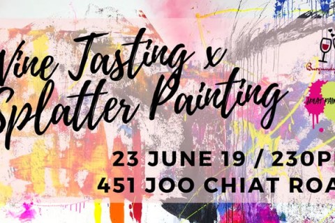 Wine Tasting x Splatter Painting