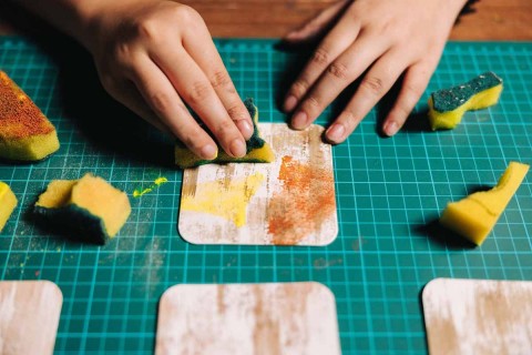 Arty Afternoon | Paint, Print, Press: Coaster Monotypes