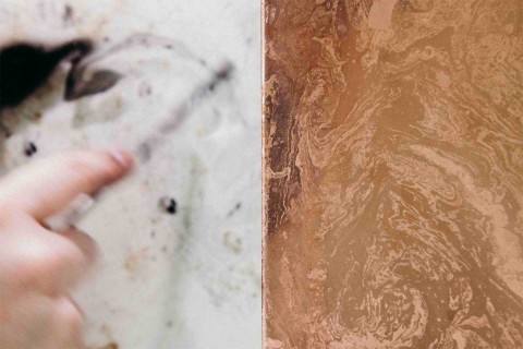 Rippling Scores: Marbling and Etching on Copperplate 