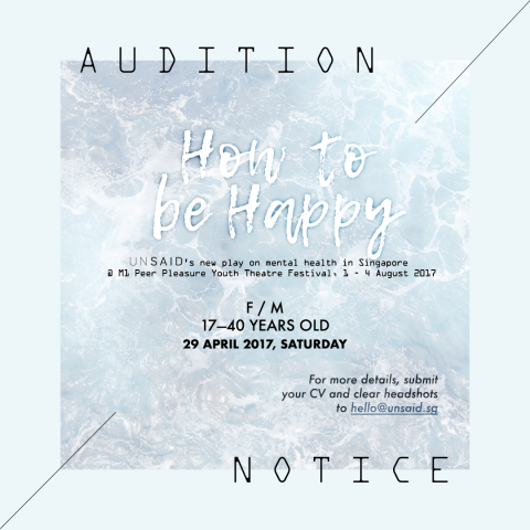 Audition Notice: How To Be Happy [CLOSED]