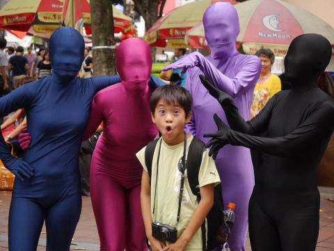 Zentai Parade – Pasir Ris Beach Art Festival