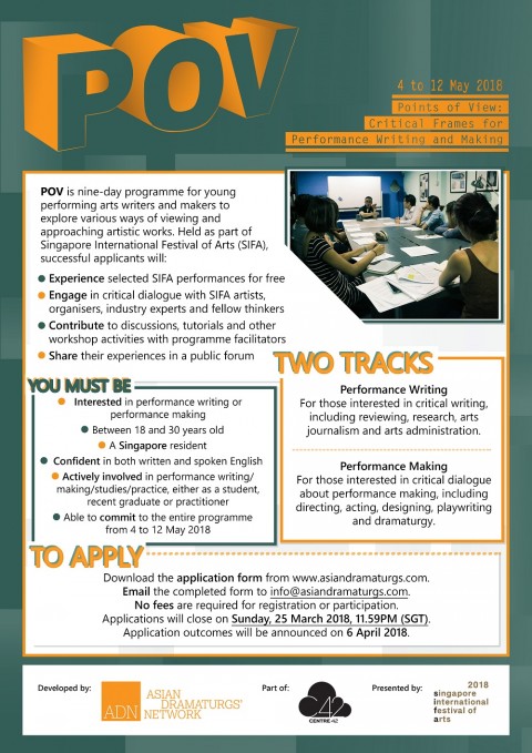 Points of View: Critical Frames for Performance Writing and Making - Open Call