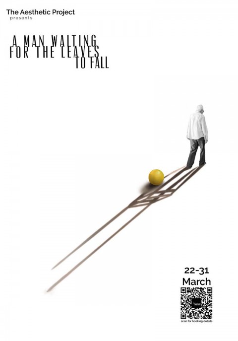 A man waiting for the leaves to fall