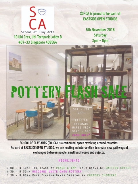 School of Clay Arts (SO-CA) Open Studio