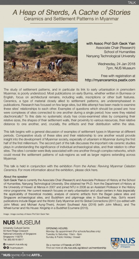 Talk - A Heap of Sherds, A Cache of Stories: Ceramics and Settlement Patterns in Myanmar