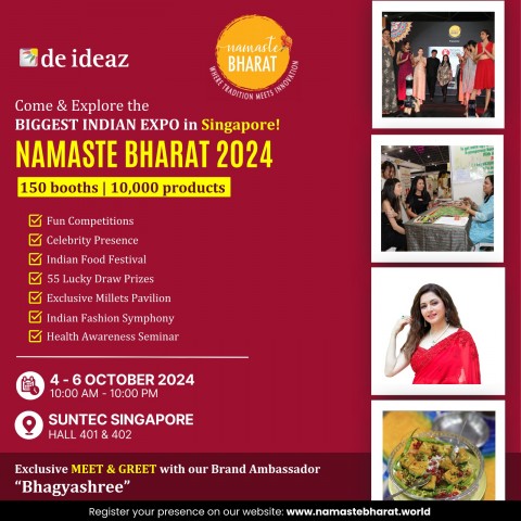 NAMASTE BHARAT 2024 Set to Celebrate the Pinnacle of Indian Culinary Excellence in Singapore, the 12th Edition: A Feast for the Senses