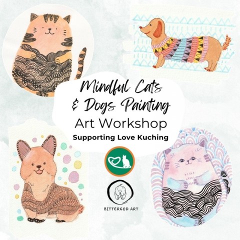 Paws and Relax: Mindful Cats and Dogs Painting Art Workshop