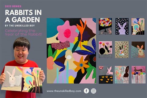 Rabbits In A Garden Series by The Unskilled Boy